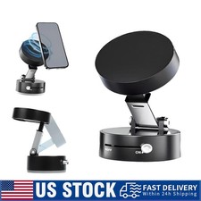 360 Vacuum Strong Magnetic Phone Holder Suction Cup Car Stand Foldable Car Mount