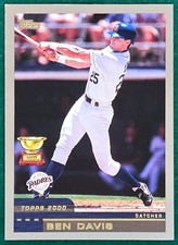 Ben Davis - 2000 Topps #255 - San Diego Padres All-Star Rookie Baseball Card. rookie card picture