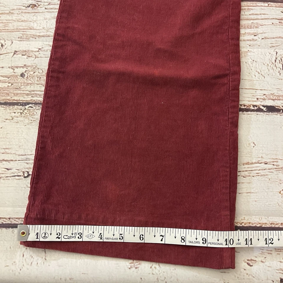 Stella McCartney Burgundy Corduroy Flare Pants Made In Italy Size 28 Inseam 35” - Image 4 of 4