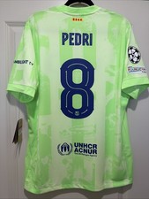 Camiseta deportiva Pedri #8 GRANDE para hombre Nike Fc Barcelona Tercer estadio UCL