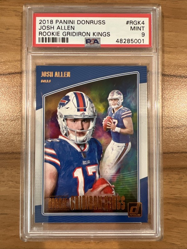2018 Panini Donruss #RGK4 Josh Allen RC Rookie Gridiron Kings PSA 9