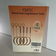 35  Drain Snake Hair Clog Remover 4 Pack Flexible Sink Shower Tub Cleaner Tool