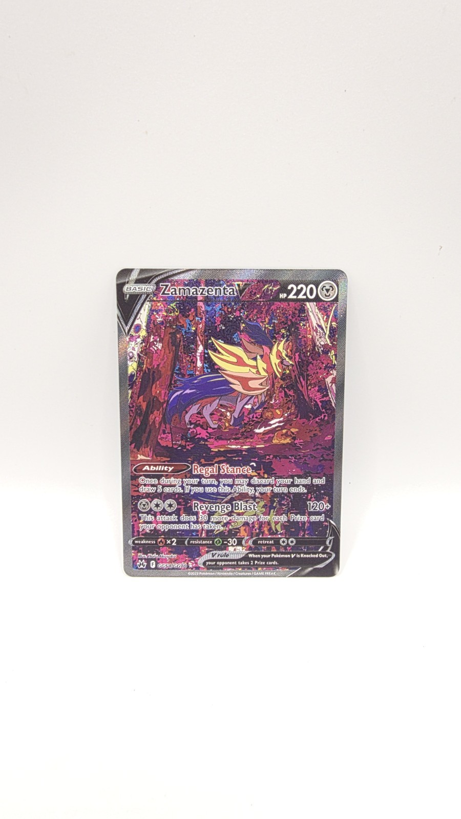 Pokemon Zamazenta V GG54/GG70 Crown Zenith CRZ