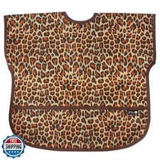 Plie Short Sleeve Waterproof Bib for Toddlers – Easy Clean Feeding Apron for 