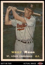 1957 Topps #65 Wally Moon Cardinals 7 - NM