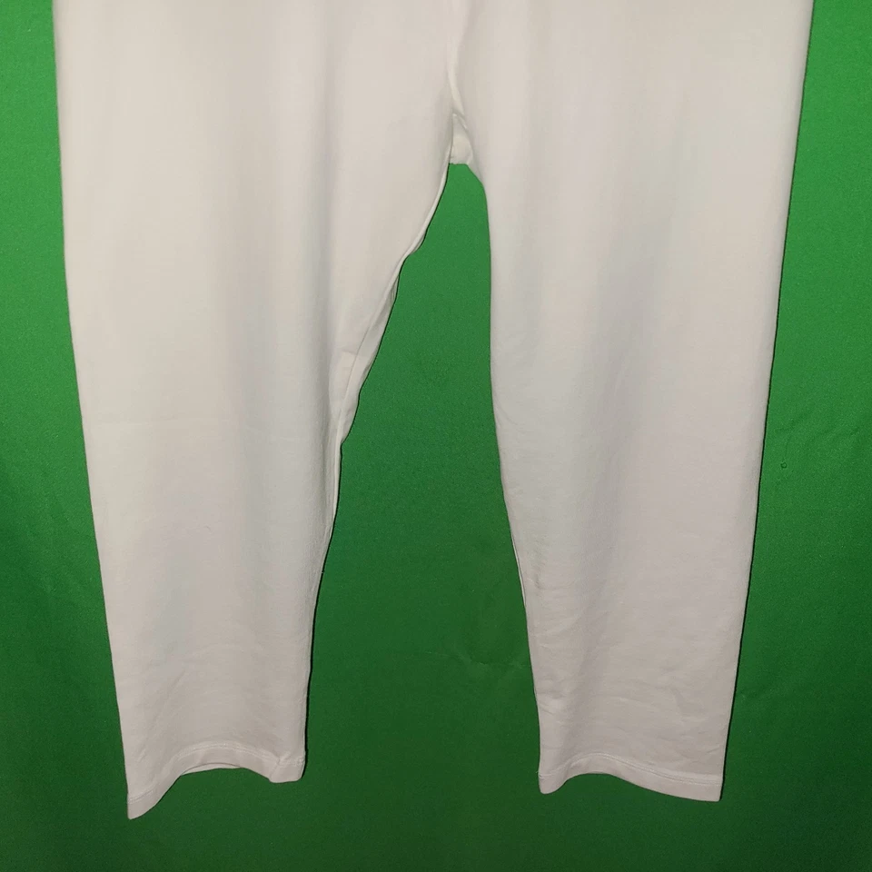 2688) NWOT J JILL x-large white Pima Capri Leggings cotton new XL - Image 4 of 4