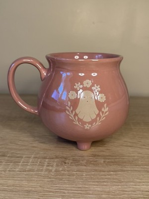 TK Maxx Halloween rosa süß Geist Blumen Kessel Becher 