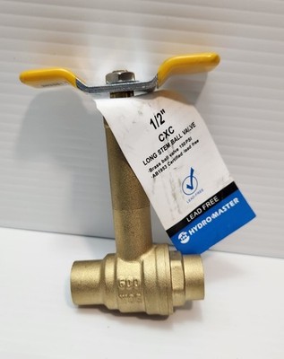 1/2'' CXC LONG STEM BALL VALVE  ( 150 PSI ) ONLY SALE BOX OF 10 PCS )