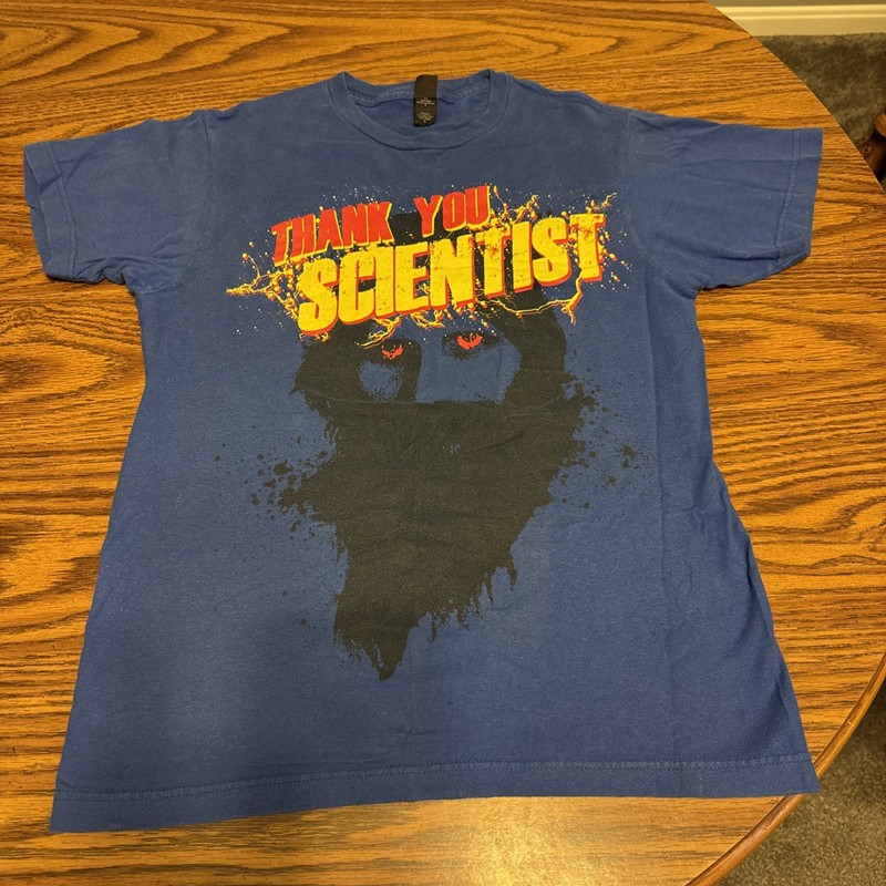 Thank You Scientist Blue Mens Size Small T-Shirt Tultex