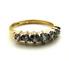 9ct Gold Eternity Ring Yellow Gold Wedding Ring Sparkly Wedding Band Bride Gift
