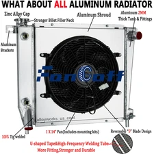 Radiator+Shroud Fan For 85-94 Ford Explorer Ranger Mazda B4000 2.3L 2.8L 4.0L
