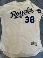 MLB Kansas City Royals Game Used/worn Jorge Bonifacio White Jersey MLB Authentic