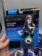 Mission Cooling Neck Gaiter Face/Neck Cover 4 Sets Youth Age 5 New In Box