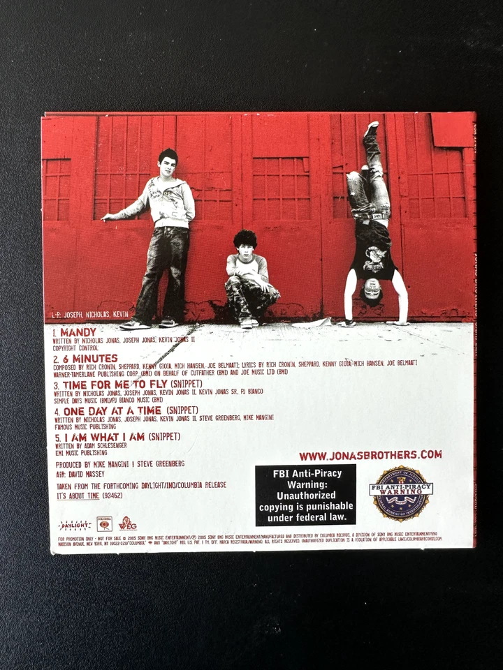 Jonas Brothers РЕДКИЙ оригинальный сэмплер компакт-диск 2005 (как новое состояние товара) - Изображение 4 из 4