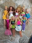 Vintage Lot of 9 Dressed Mattel ‘70s-‘90s Barbies Family & Friends
