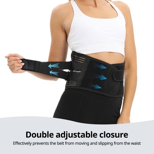 Back Waist Support Lower Lumbar Belt Brace Adjustable Pain Relief for Men Women - Picture 7 of 27