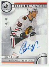 2023-24 SP AUTHENTIC FUTURE WATCH AUTOGRAPH LUKE PHILP ROOKIE 359/999 CHICAGO