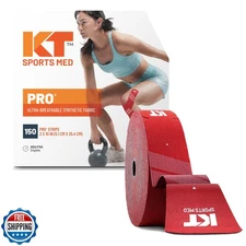 KT Tape, PRO Synthetic Elastic Kinesiology Athletic Tape, 150 Count, 10” Prec