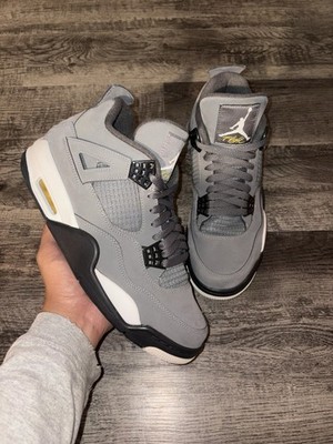 Jordan 4 Retro Cool Grey 2019 308497-007 Men's Mid Top Suede Sneakers
