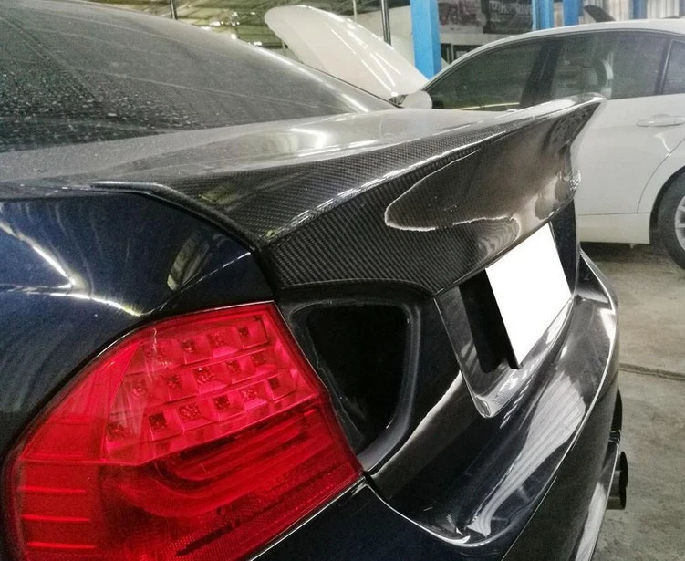 适用于宝马 E90 325i 330i 328i 325i 05-08 真碳纤维后备箱锅炉翼 — 第 3/4 张图片