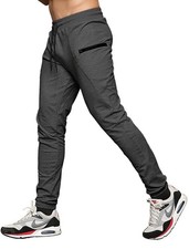Mens Slim Joggers Tapered Sweatpants Gym Workout Pants for Running Athletic C...
