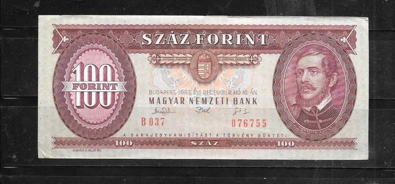 HUNGARY #174b VF CIRCULATED OLD 100 FORINT BANKNOTE PAPER MONEY CURRENCY NOTE