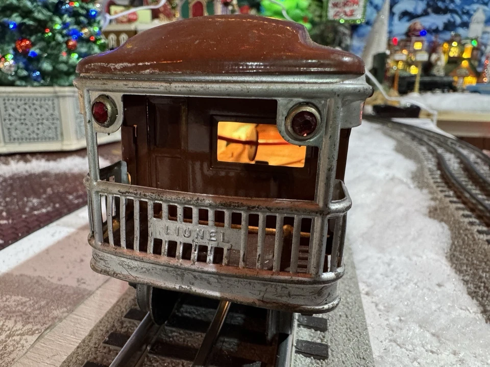 3 Lionel Pre-War Tin Litho Pullman 2 Passenger Car 6442 & Observation Car 6443 O - Image 3 of 4