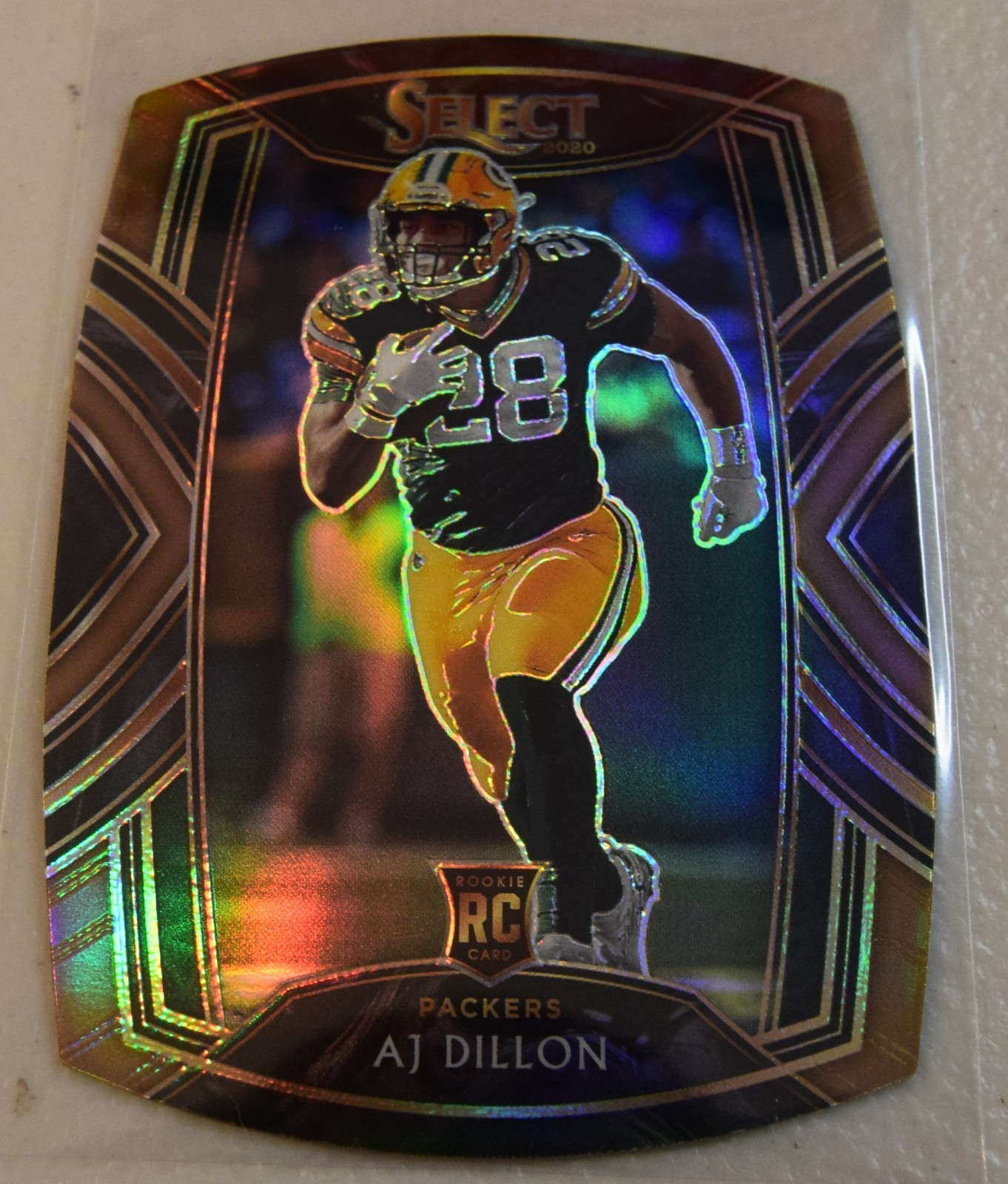 2020 Panini Select #265 AJ Dillon Copper Prizm Die Cut #/355