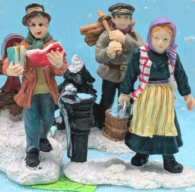 Rite Aid Victorian farm figurines lot of 3 Christmas Village NO BOX INV217
