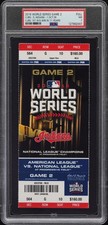 2016 World Series Game 2 Full Ticket Stub Chicago Cubs Cleveland Indians PSA 7