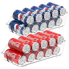 Soda Can Organizer and Dispenser for Refrigerator / 2 Pack Standard Can