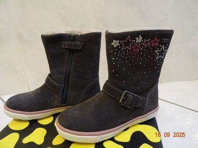 Lurchi Stiefelette, grau m. Glitzer Sternen, warm gefüttert, Gr. 26