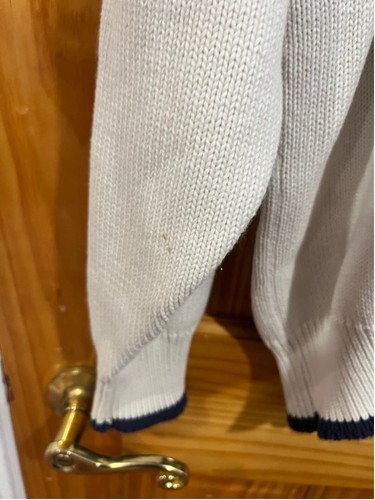 Vintage Cotton Traders Knit Embroidered USA Preppy Golf White Knit Sweater XL - Picture 7 of 8