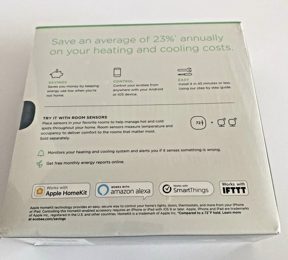 ecobee3 lite SMART THERMOSTAT Black IN BOX Sealed New - Image 4 of 4