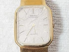 Vintage Seiko Lassale Women Tank Watch Gold Tone Silver Dial 6 Jewels Ultra Thin