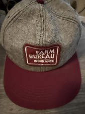 Vintage Farm Bureau Insurance Jean Snap Back Cap Hat