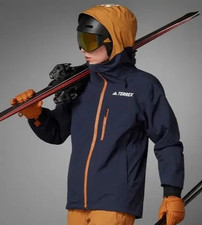 Adidas terrex Skijacke 3 in 1  Größe S + Skihose Größe M Farbe blau/braun