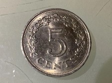 Malta 5 Cents 1972 Circulated