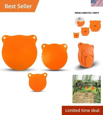 AR500 Steel Shooting Targets Combo Metal Gong Silhouette Targets for Shooting...