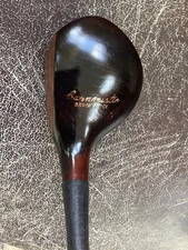 Antique Hickory Wood Shaft Wilson Made Carnoustie Very Large Head Brassie Golf C