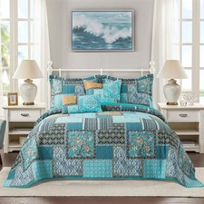 Bedisely Cotton Quilts Queen Size Farmhouse Style Lightweight Bedspread Queen