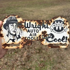 Wright Auto Air Coolers Keep Cool Metal License Plate Topper