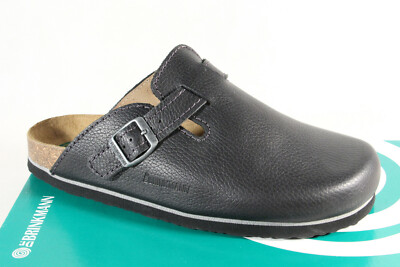 Dr. Brinkmann Herren Clogs Pantoletten Pantolette Pantoffel schwarz Leder
