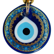 Glass Floral Evil Eye Large Wall Hanging Handmade Home Decor Ornaments