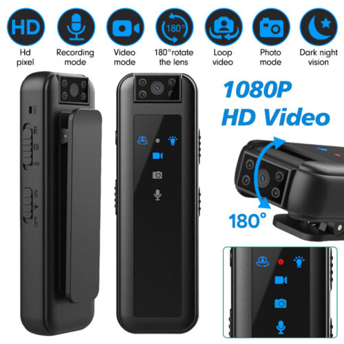HD 1080P Body Camera Night Vision Voice Video Recording Mini Cam 256GB Support - Picture 4 of 20