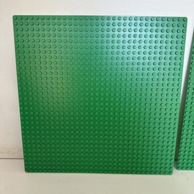 2 Lego Baseplate, Dark Green, Grass, 10”x10”, 32x32