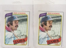 2-  1980  TOPPS  DAVE KINGMAN      NM/MT  INV 4,242