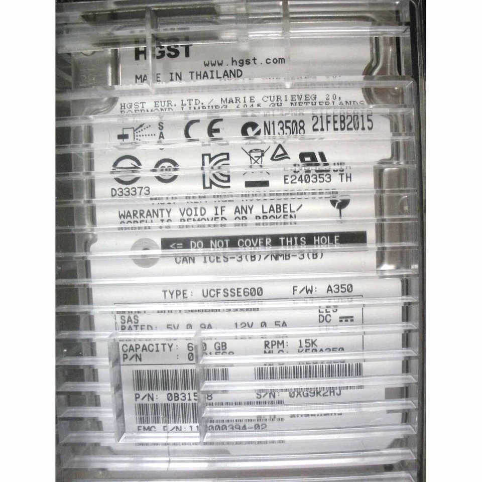 EMC 005050979 Hard Drive 600GB 15K SAS 3.5in - Image 3 of 4