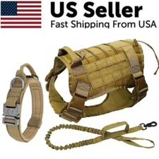 Tactical Dog Vest US Working Dog Military Harness with Handle No-pull Large