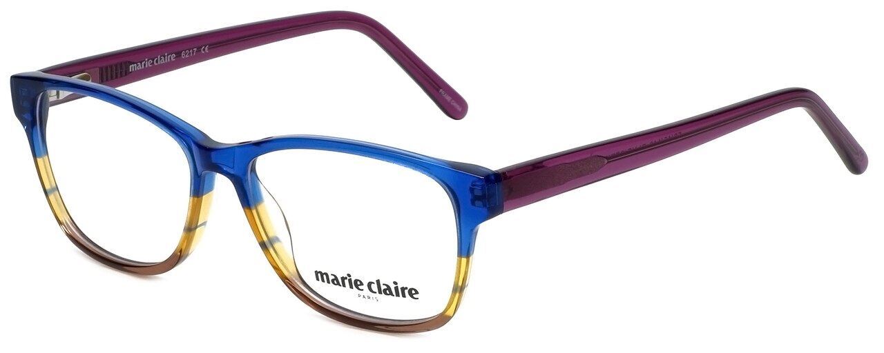 Marie Claire Multi-Focus Lens Blue Light Reading Glasses MC6217-BLU Stripe 52mm